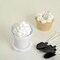 12 WHITE Mini Flower Pot DESSERT CUPS Lid Shovel Spoon